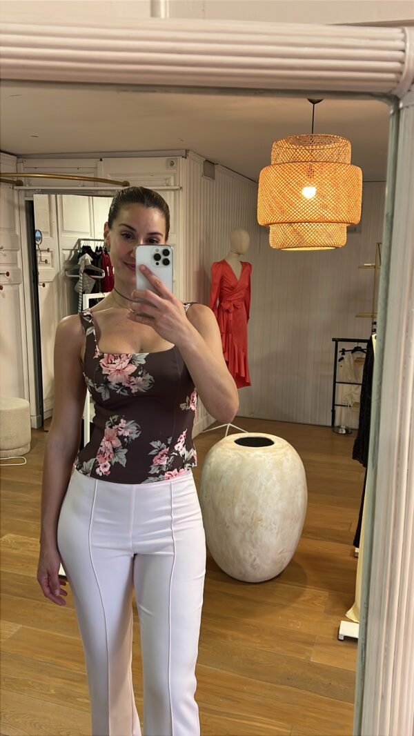 Top Brigitte marrón