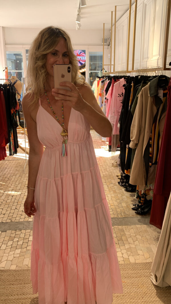 Vestido rosa jazmin