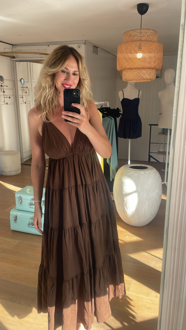 Vestido jazmín chocolate