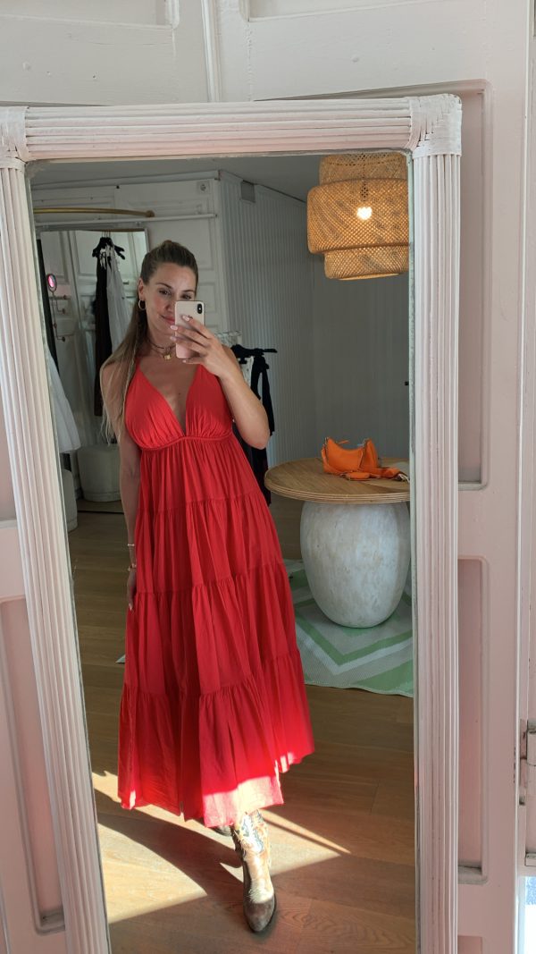 Vestido jazmín rojo