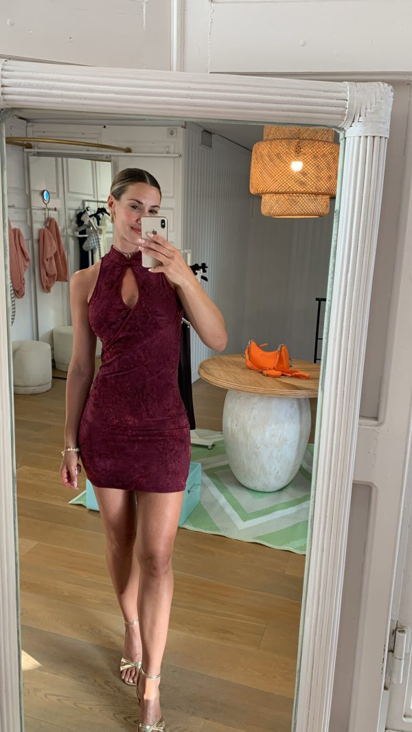 Vestido Tokio granate