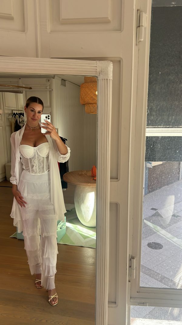 Kaftan seda blanco
