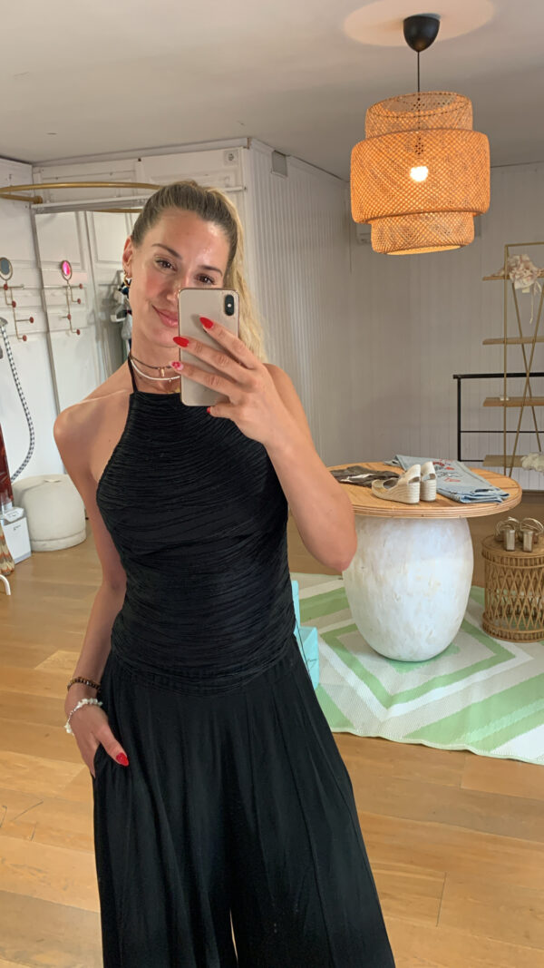 Top tango halter negro