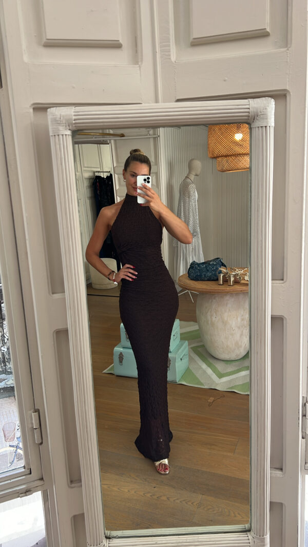 vestido xantal marrón