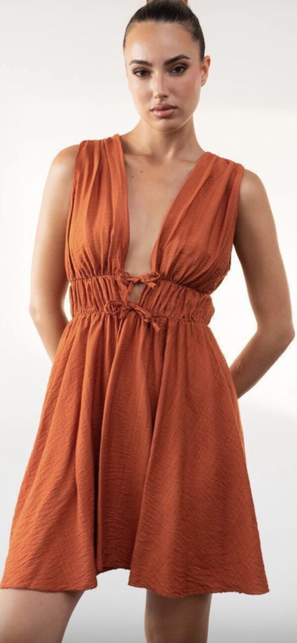 Vestido Atenas teja