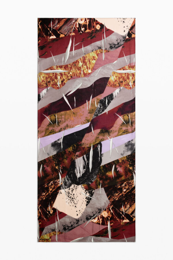 foulard estampado rectangular