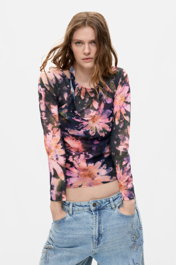 Blusa Estampada Manga Larga