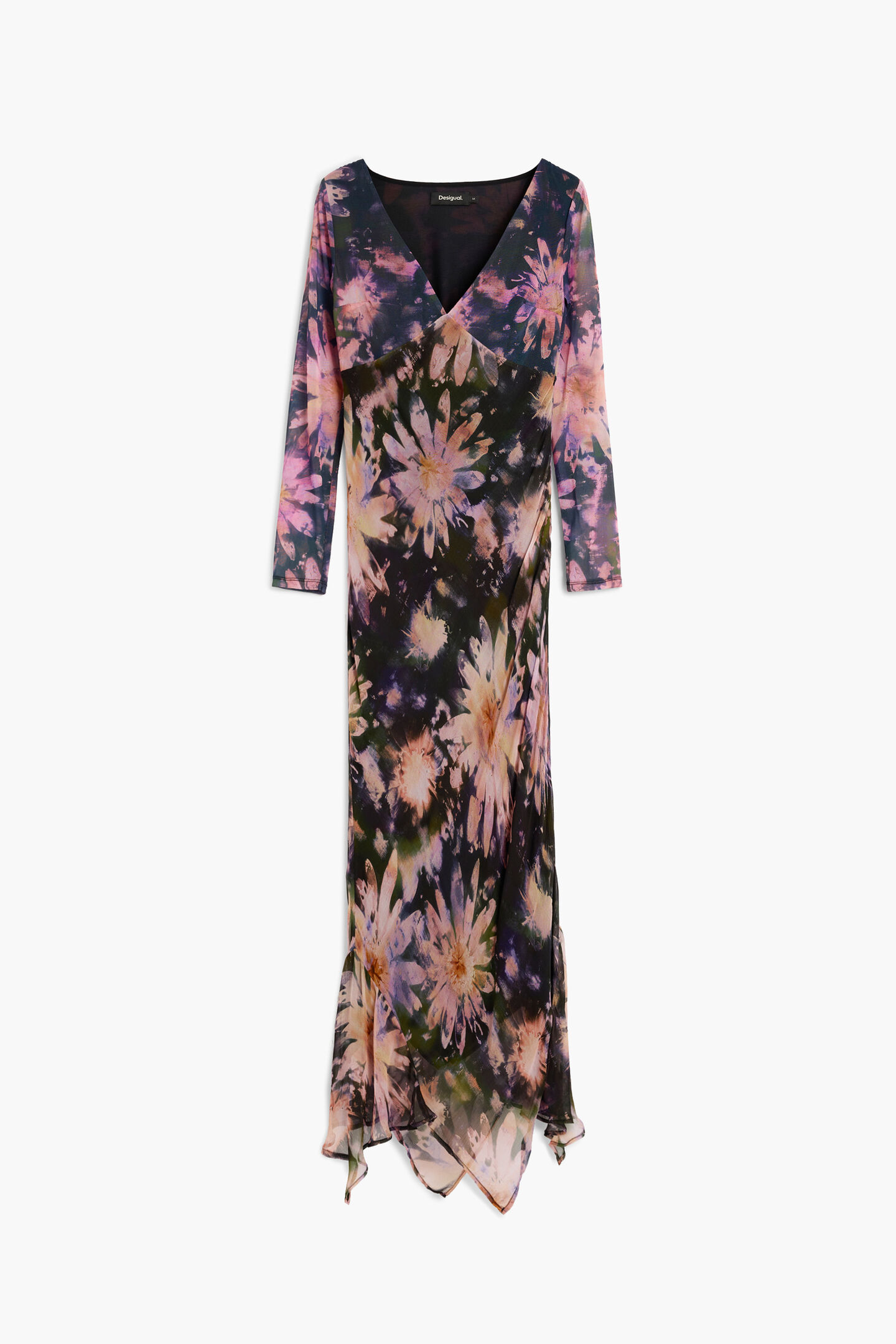 Vestido Manga Larga Midi