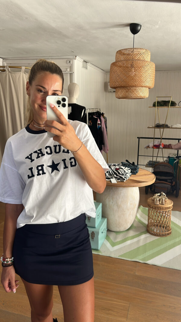 Camiseta Lucky girl blanca