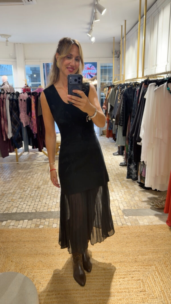 Vestido combi negro