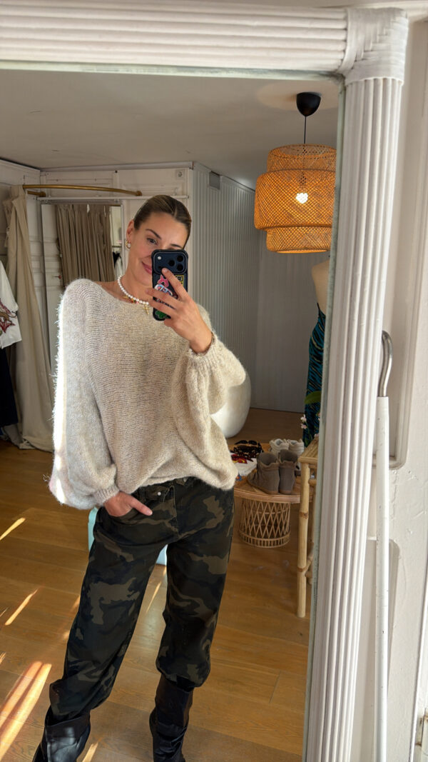 Jersey oversize cozi beig