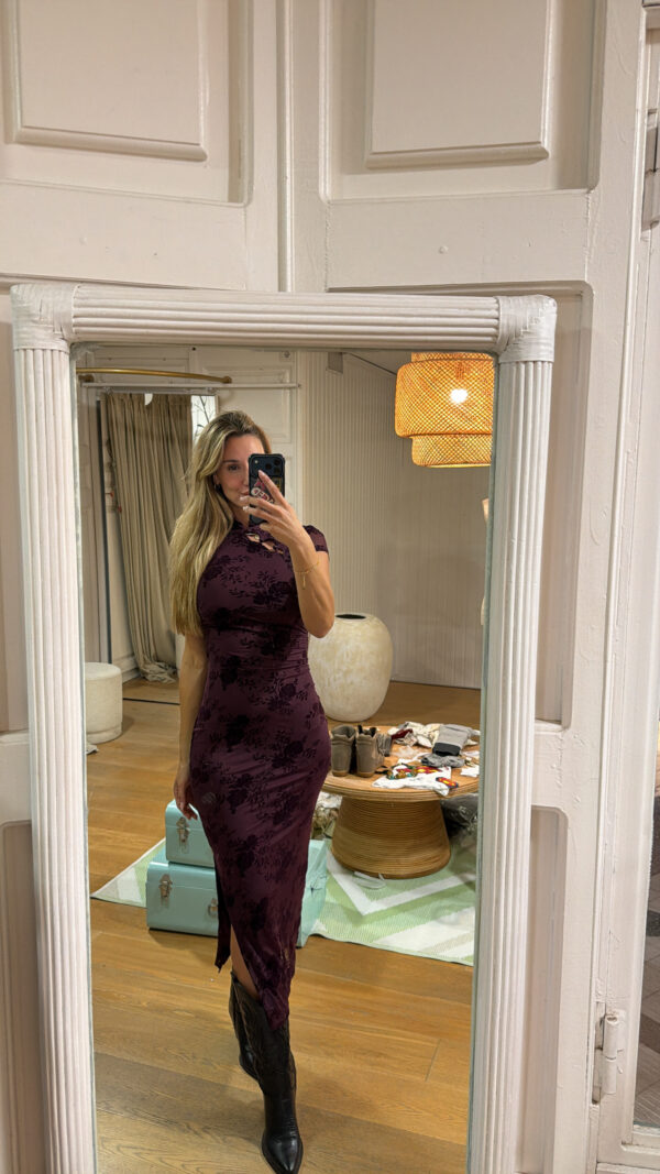 Vestido Tokio granate