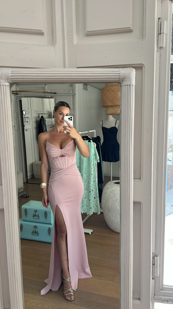 Vestido Sofía rosa nude