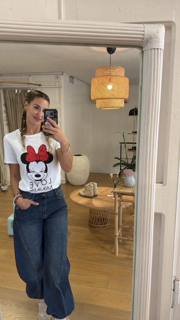 Camiseta love minnie blanca