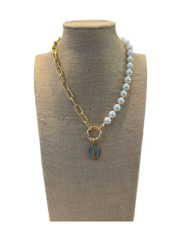 Collar virgen azul