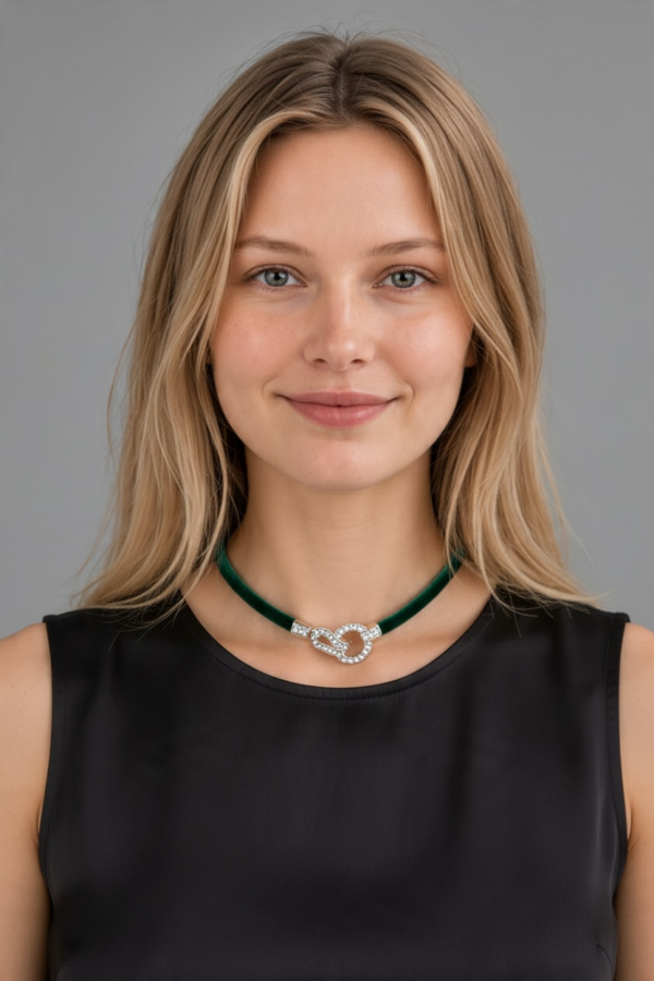 Choker velvet green
