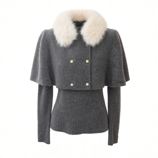 Conjunto de punto charlote gris